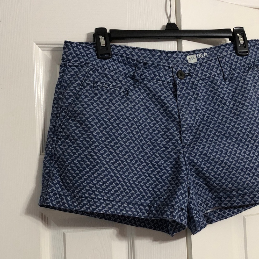 GAP Size 8 Blue Geometric Patterned Shorts - Picture 4 of 11